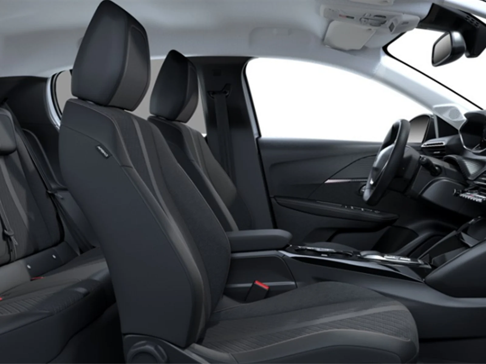 Peugeot e-208, asientos delanteros